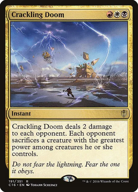 Crackling Doom, Magic card C16 191 — Commander 2016 set
