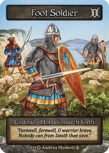 Foot Soldier, carte Sorcery ATH 025 — extension Arthurian Legends