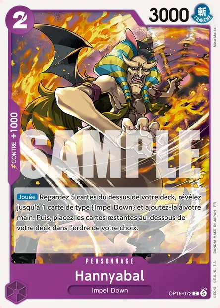 Hannyabal, carte One Piece OP16-072 — extension L'HEURE DE LA BATAILLE DÉCISIVE