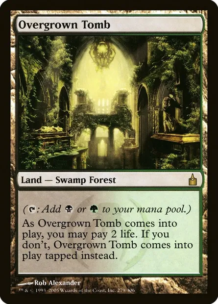 Overgrown Tomb, Magic card RAV 279 — Ravnica: City of Guilds set