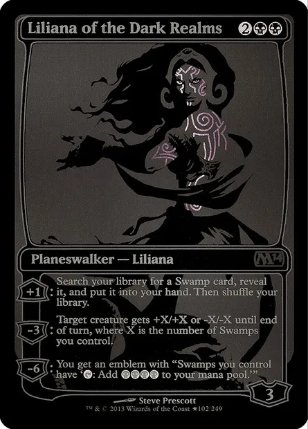 Liliana des Royaumes obscurs, carte Magic PSDC 102★ — extension San Diego Comic-Con 2013
