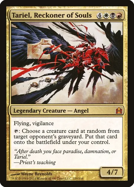 Tariel, Reckoner of Souls, Magic card CMD 229 — Commander 2011 set