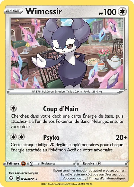 Wimessir, carte Pokémon SHF 56 — extension Destinées Radieuses