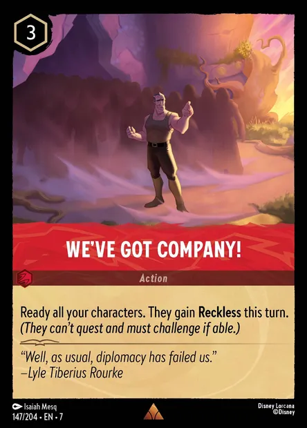 We've Got Company!, Disney Lorcana card CH7-147 — Archazia's Island set