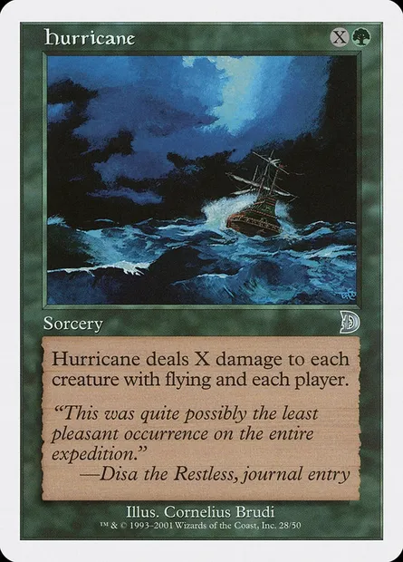 Hurricane, Magic card DKM 28 — Deckmasters set