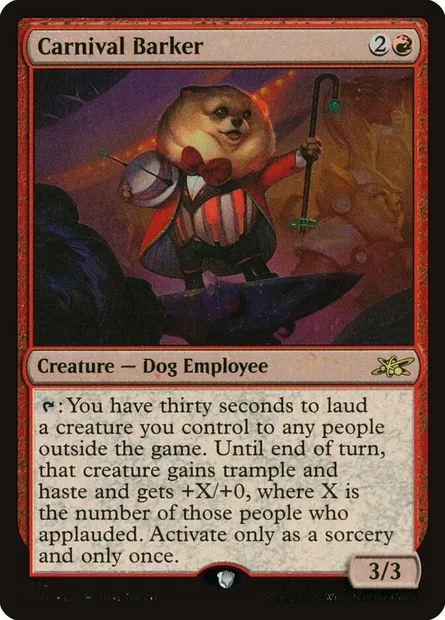 Carnival Barker, Magic card UNF 388 — Unfinity set