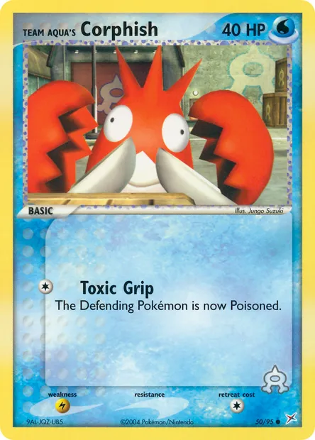 Team Aqua's Corphish, Pokémon card MA 50 — Team Magma vs Team Aqua set