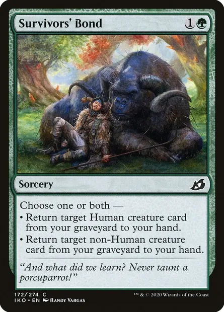 Survivors' Bond, Magic card IKO 172 — Ikoria: Lair of Behemoths set