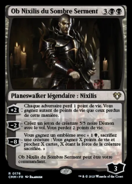 Ob Nixilis du Sombre Serment, carte Magic CMM 176 — extension Commander Masters