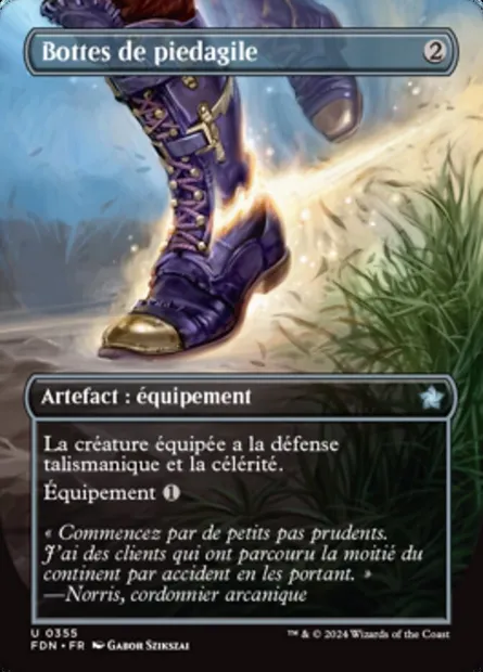 Bottes de piedagile, carte Magic FDN 355 — extension Foundations
