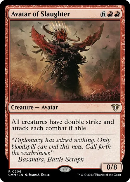 Avatar of Slaughter, Magic card CMM 206 — Commander Masters set