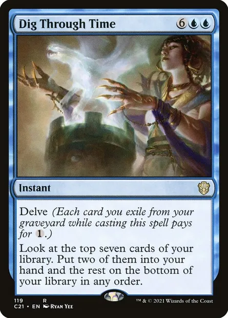 Dig Through Time, Magic card C21 119 — Commander 2021 set