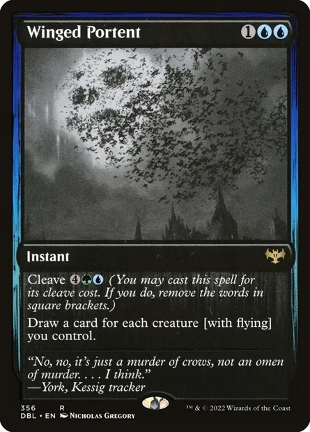 Winged Portent, Magic card DBL 356 — Innistrad: Double Feature set