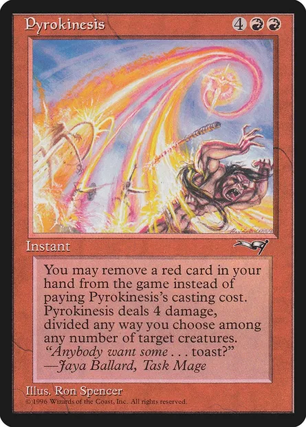 Pyrokinesis, Magic card ALL 78 — Alliances set