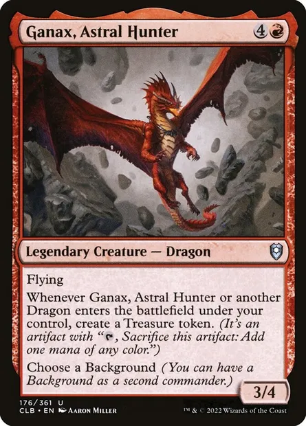 Ganax, Astral Hunter, Magic card CLB 176 — Commander Legends: Battle for Baldur's Gate set