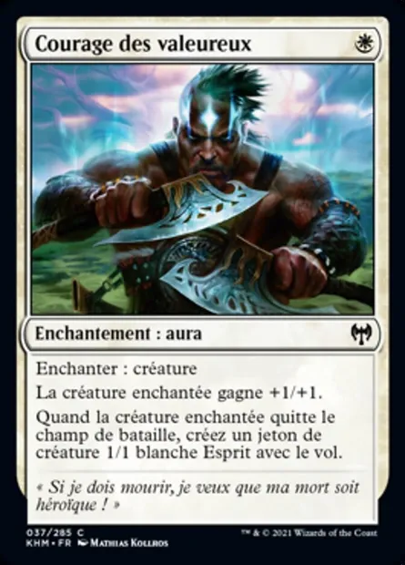 Courage des valeureux, carte Magic KHM 37 — extension Kaldheim