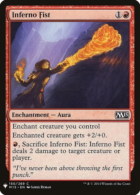 Inferno Fist, Magic card PLST M15-150 — The List set