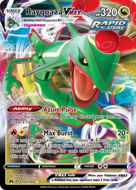 Rayquaza VMAX, Pokémon card CRZ 101 — Crown Zenith set