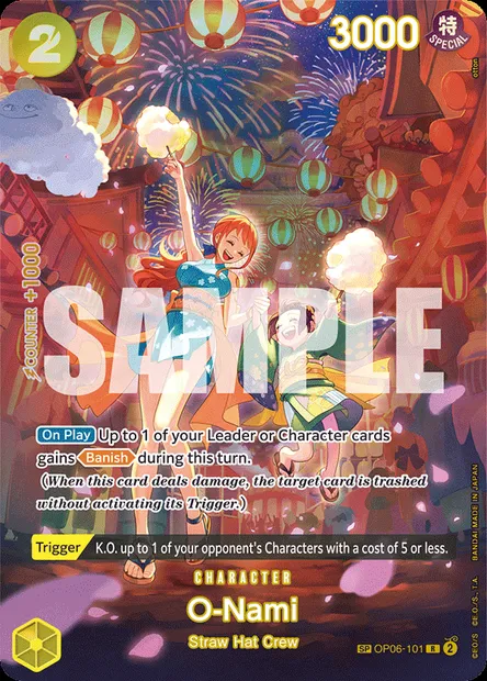 O-Nami, carte One Piece OP06-101 — extension ONE PIECE CARD THE BEST