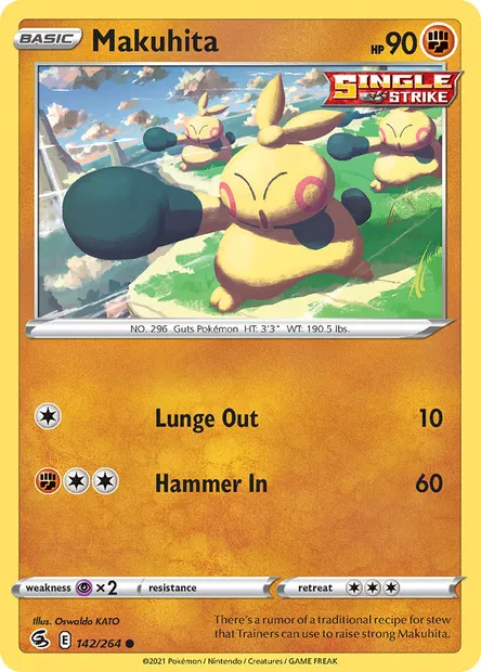 Makuhita, Pokémon card FST 142 — Fusion Strike set