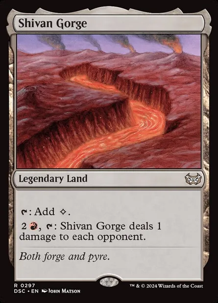 Shivan Gorge, Magic card DSC 297 — Duskmourn: House of Horror Commander set
