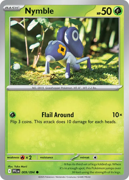 Nymble, Pokémon card PFL 009 — Phantasmal Flames set