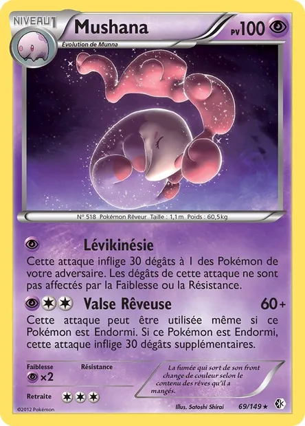 Mushana, carte Pokémon BCR 69 — extension Frontières Franchies