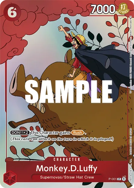Monkey.D.Luffy, One Piece card P-001 — Promotion card set