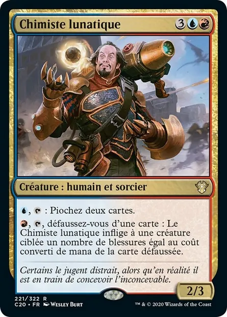 Chimiste lunatique, carte Magic C20 221 — extension Commander 2020