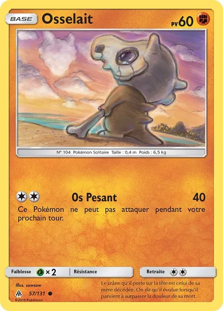 Osselait, carte Pokémon FLI 57 — extension Lumière Interdite