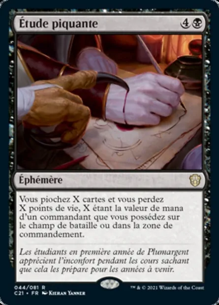 Étude piquante, carte Magic C21 44 — extension Commander 2021