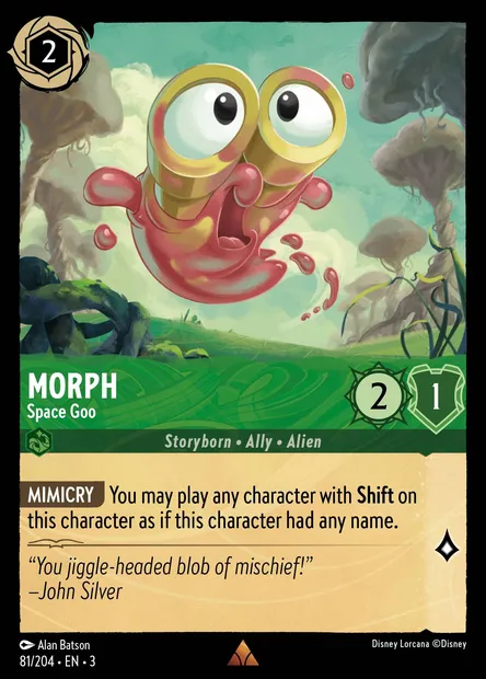 Morph - Space Goo, Disney Lorcana card CH3-081 — Into the Inklands set