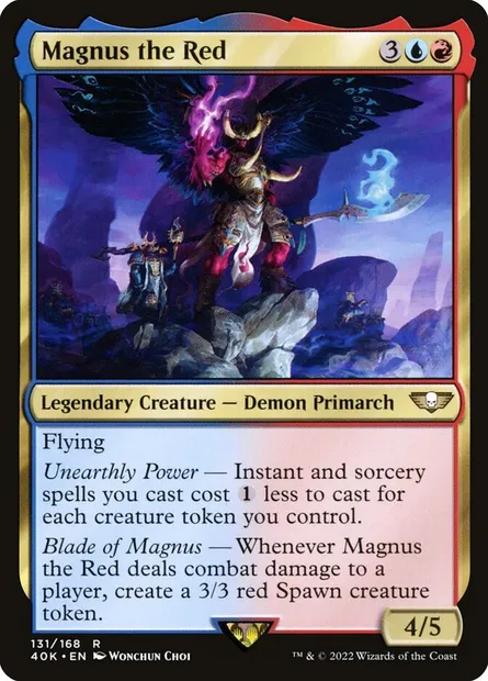 Magnus the Red, Magic card 40K 131 — Warhammer 40,000 Commander set