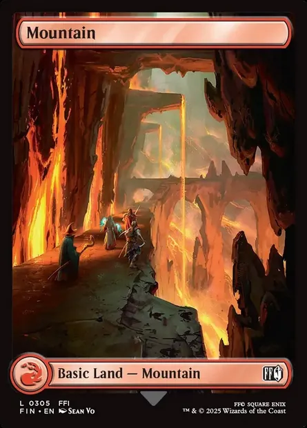 Mountain, Magic card FIN 305 — Final Fantasy set
