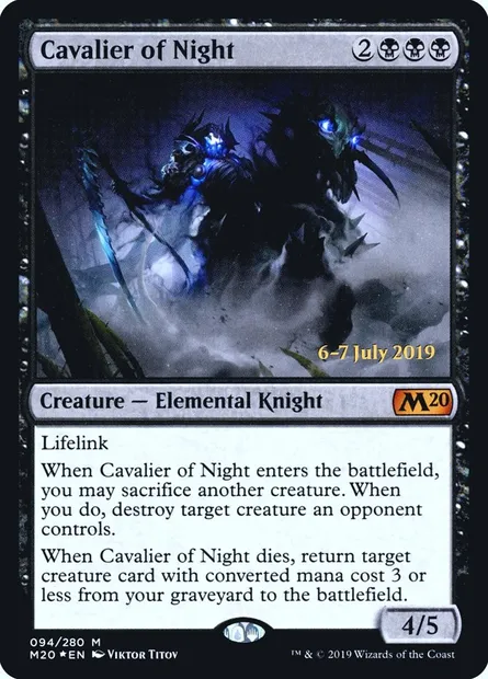 Cavalier of Night, Magic card PM20 94s — Core Set 2020 Promos set