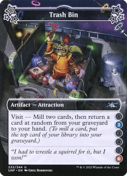 Trash Bin, Magic card UNF 232a — Unfinity set