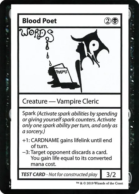 Blood Poet, Magic card CMB2 34 — Mystery Booster Playtest Cards 2021 set