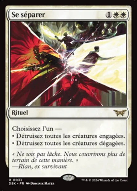 Se séparer, carte Magic DSK 32 — extension Duskmourn: House of Horror