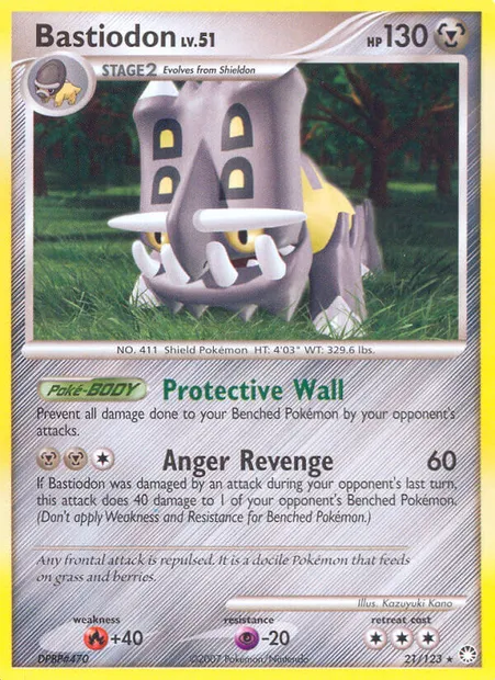 Bastiodon, carte Pokémon MT 21 — extension Trésors Mystérieux