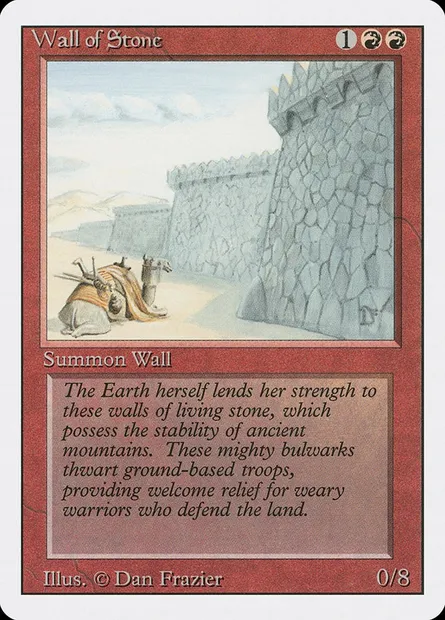 Mur de pierre, carte Magic 3ED 184 — extension Revised Edition