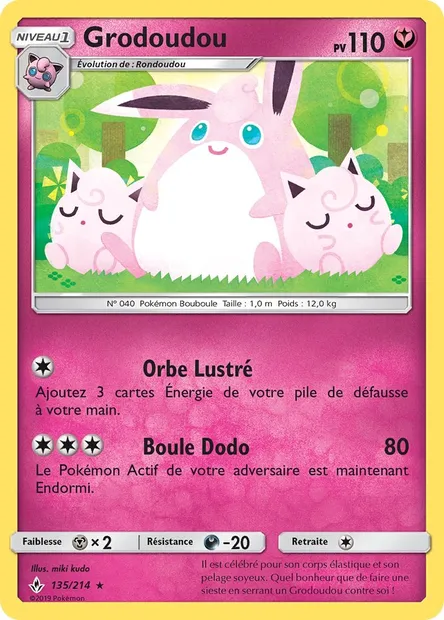 Grodoudou, carte Pokémon UNB 135 — extension Alliance Infaillible