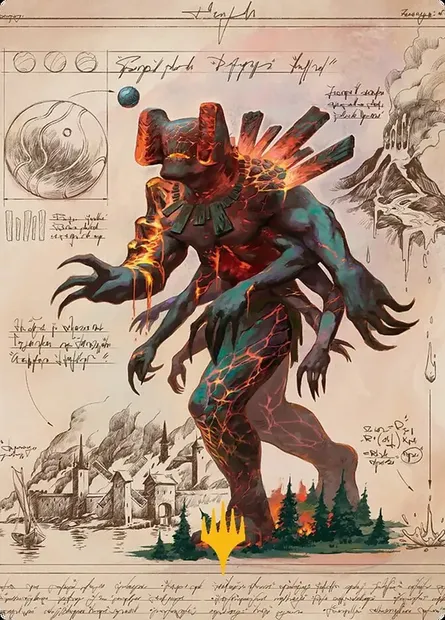 Magmablood Archaic // Magmablood Archaic, carte Magic ASOS 31 — extension Secrets of Strixhaven Art Series