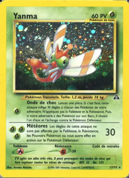 Yanma, carte Pokémon ND 17 — extension Neo Discovery