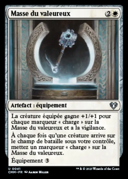 Masse du valeureux, carte Magic CMM 41 — extension Commander Masters