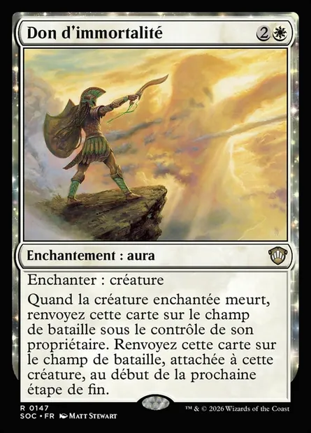 Don d'immortalité, carte Magic SOC 147 — extension Secrets of Strixhaven Commander