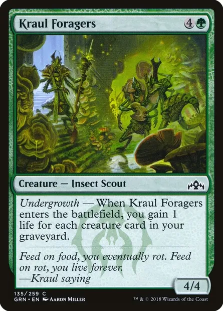Kraul Foragers, Magic card GRN 135 — Guilds of Ravnica set