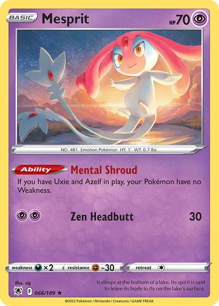 Mesprit, Pokémon card ASR 066 — Astral Radiance set