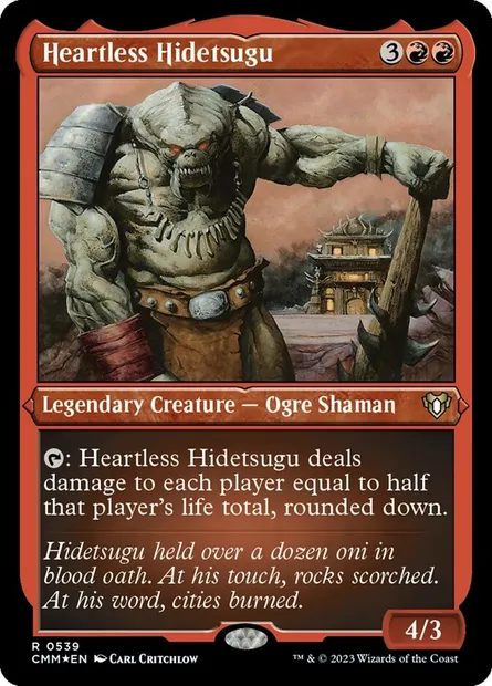 Heartless Hidetsugu, Magic card CMM 539 — Commander Masters set