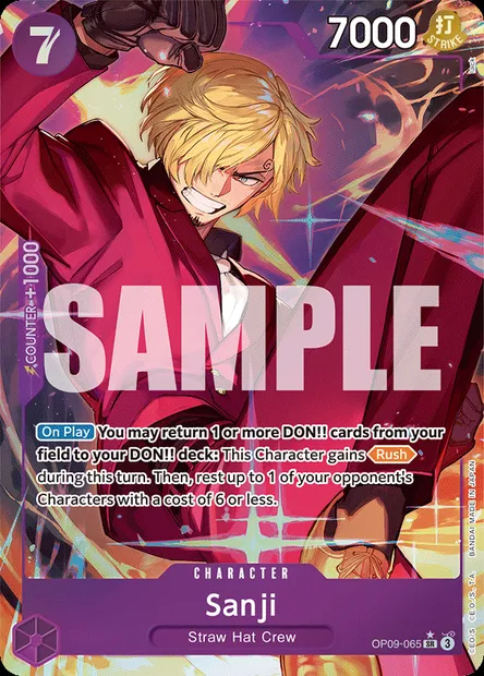 Sanji, One Piece card OP09-065 — EMPERORS IN THE NEW WORLD set