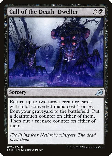 Call of the Death-Dweller, Magic card IKO 78 — Ikoria: Lair of Behemoths set